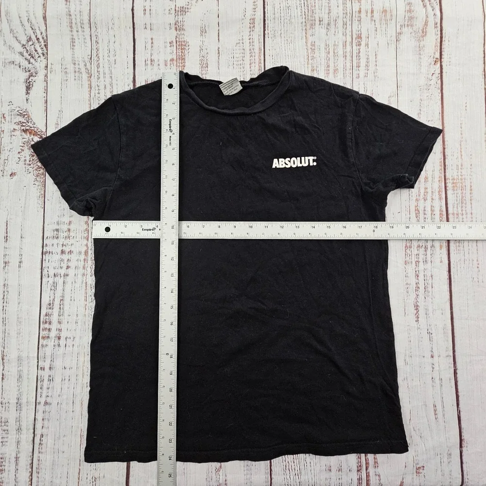 Absolut Planet Earth's Favorite Vodka Black Short Sleeve Cotton T-Shirt‎ Men's M